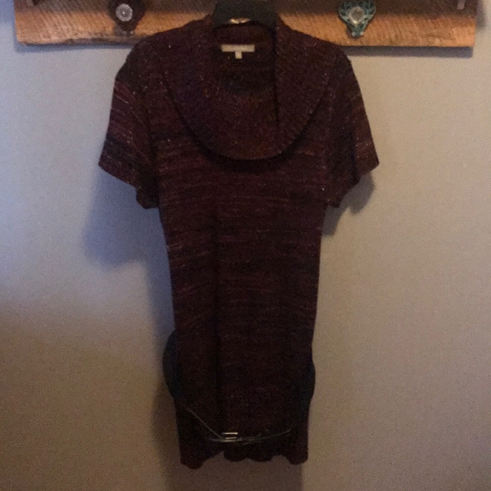 Short sleeve sweater tunic/dress